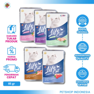 life cat wet food pouch 85 gr – makanan basah kucing