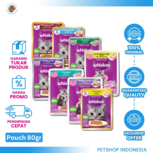 whiskas pouch – makanan basah kucing sehat dan lezat